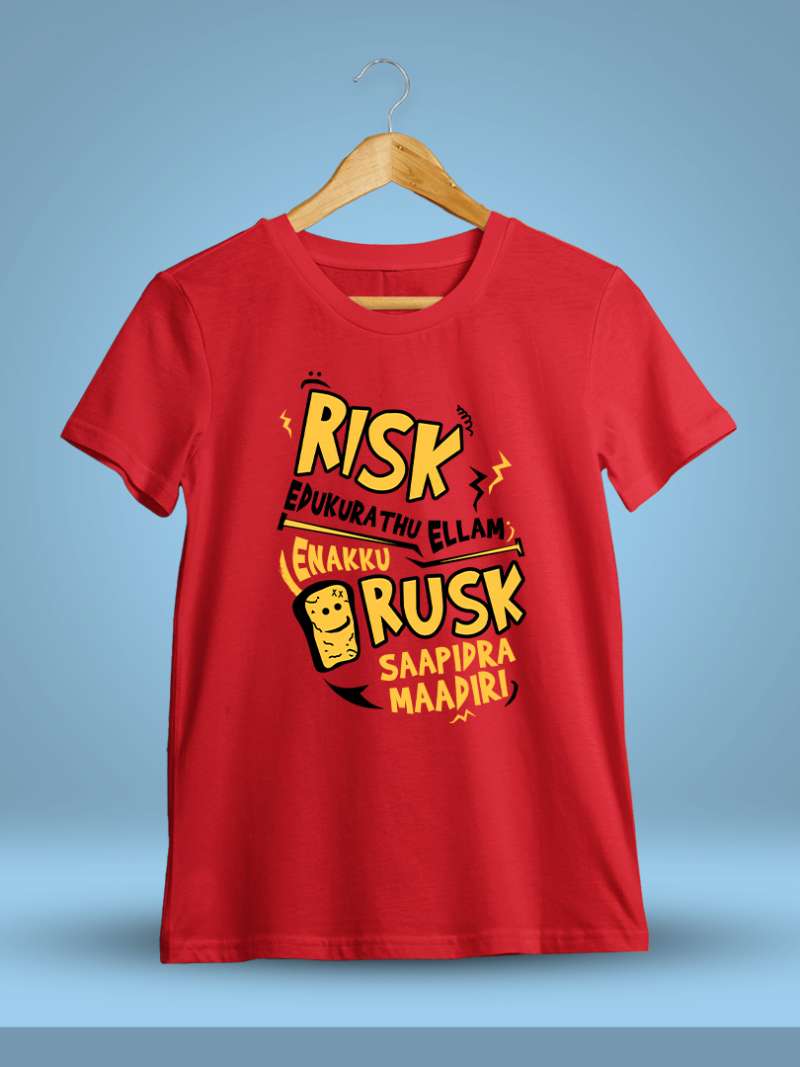 Risk Edukurathu Ellam Enakku Red T-Shirt