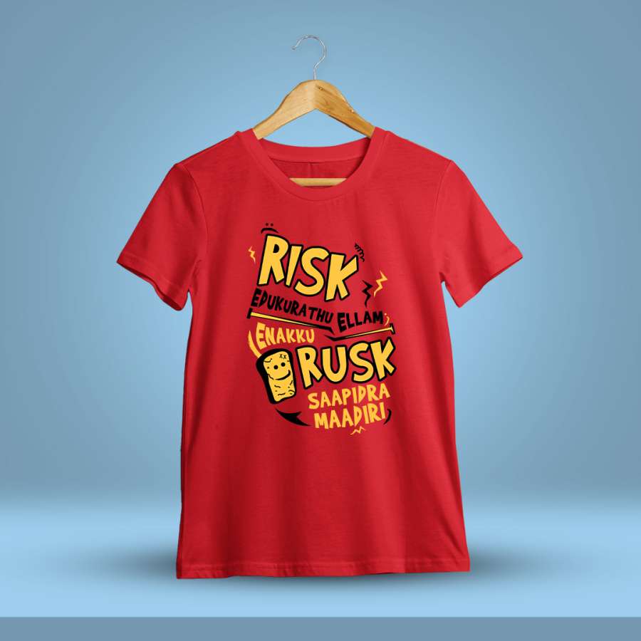 Risk Edukurathu Ellam Enakku Red T-Shirt
