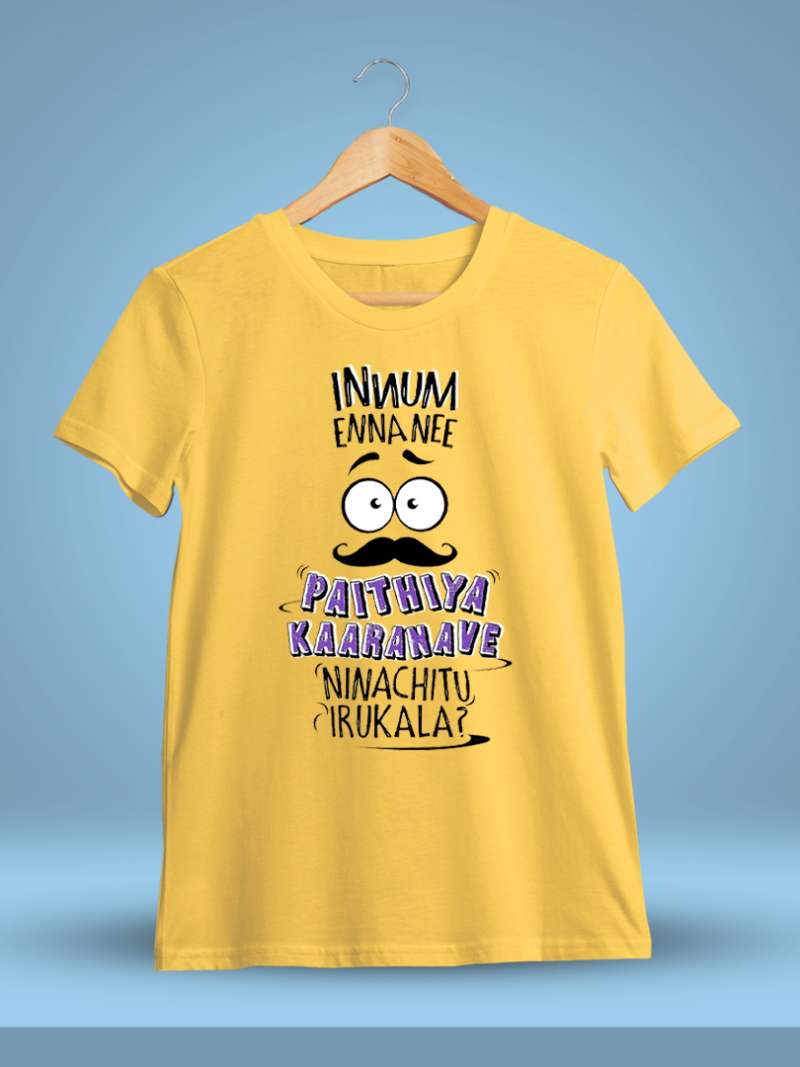 Innum Enna Nee Paithiya Kaaranave Yellow T-Shirt